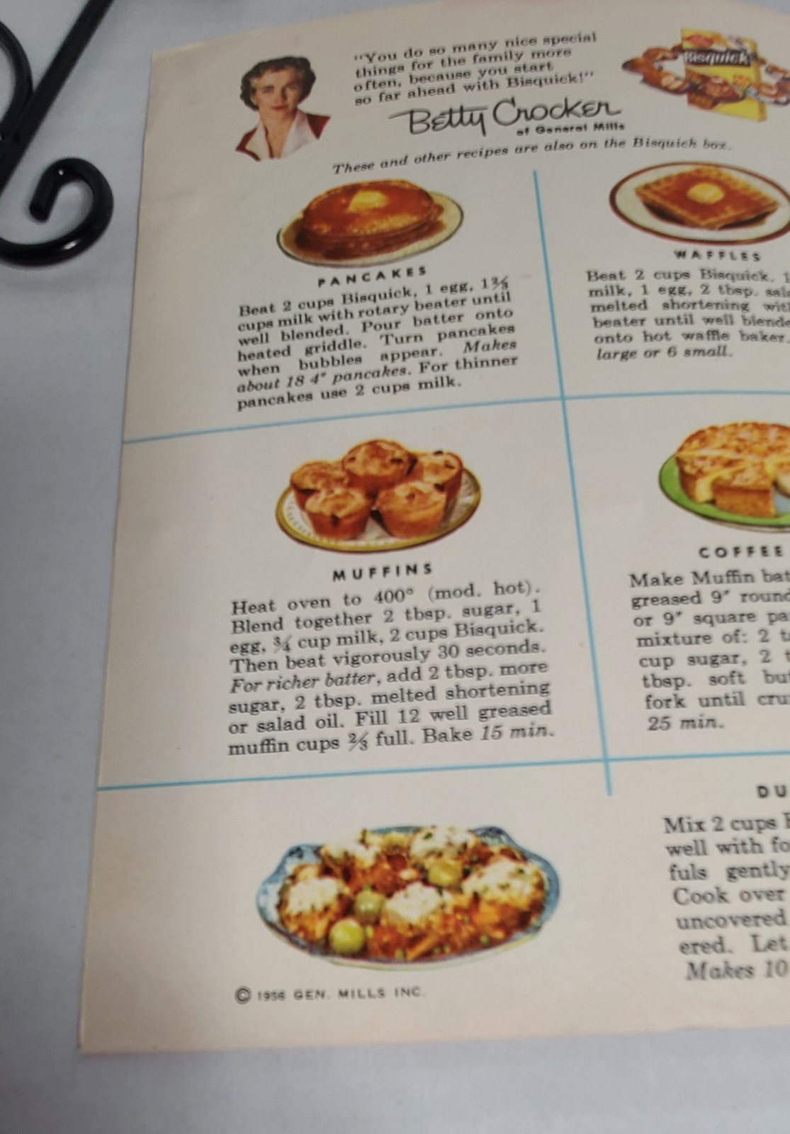 Betty Crocker’s Bisquick Cook Book 157 Recipes and Ideas Vintage 1956-26 pages