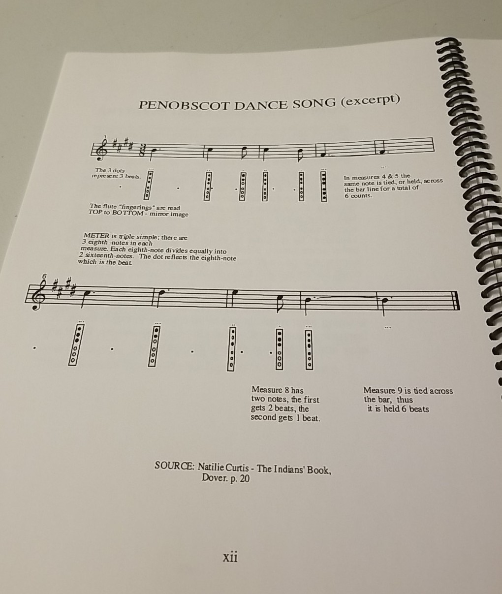 Native American Flute Song (Anishnaabe bbigon ngamwin) Spiral Paperback Music