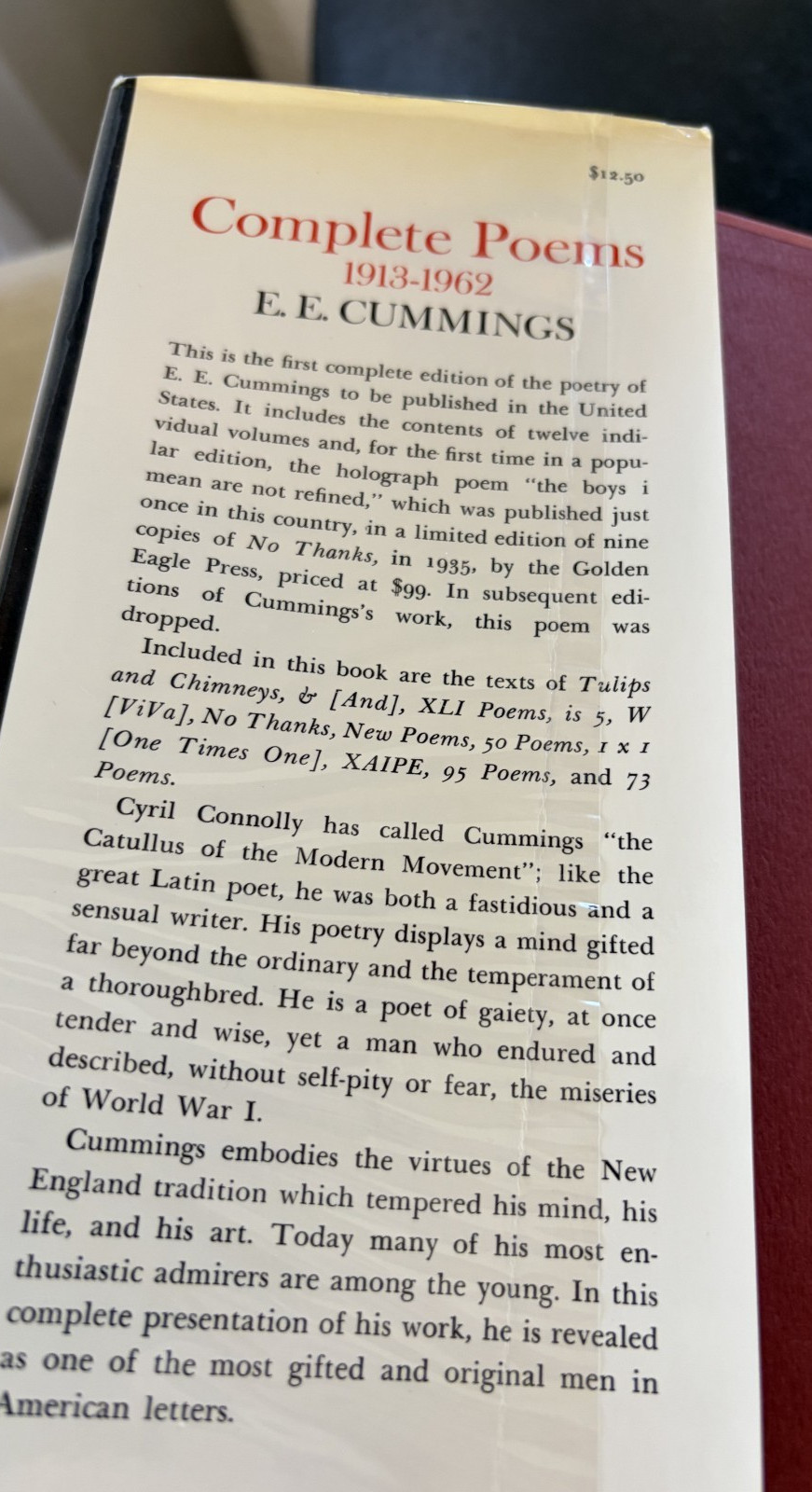 Complete Poems, 1913-1962 by E. E. Cummings (1972, Hardcover)