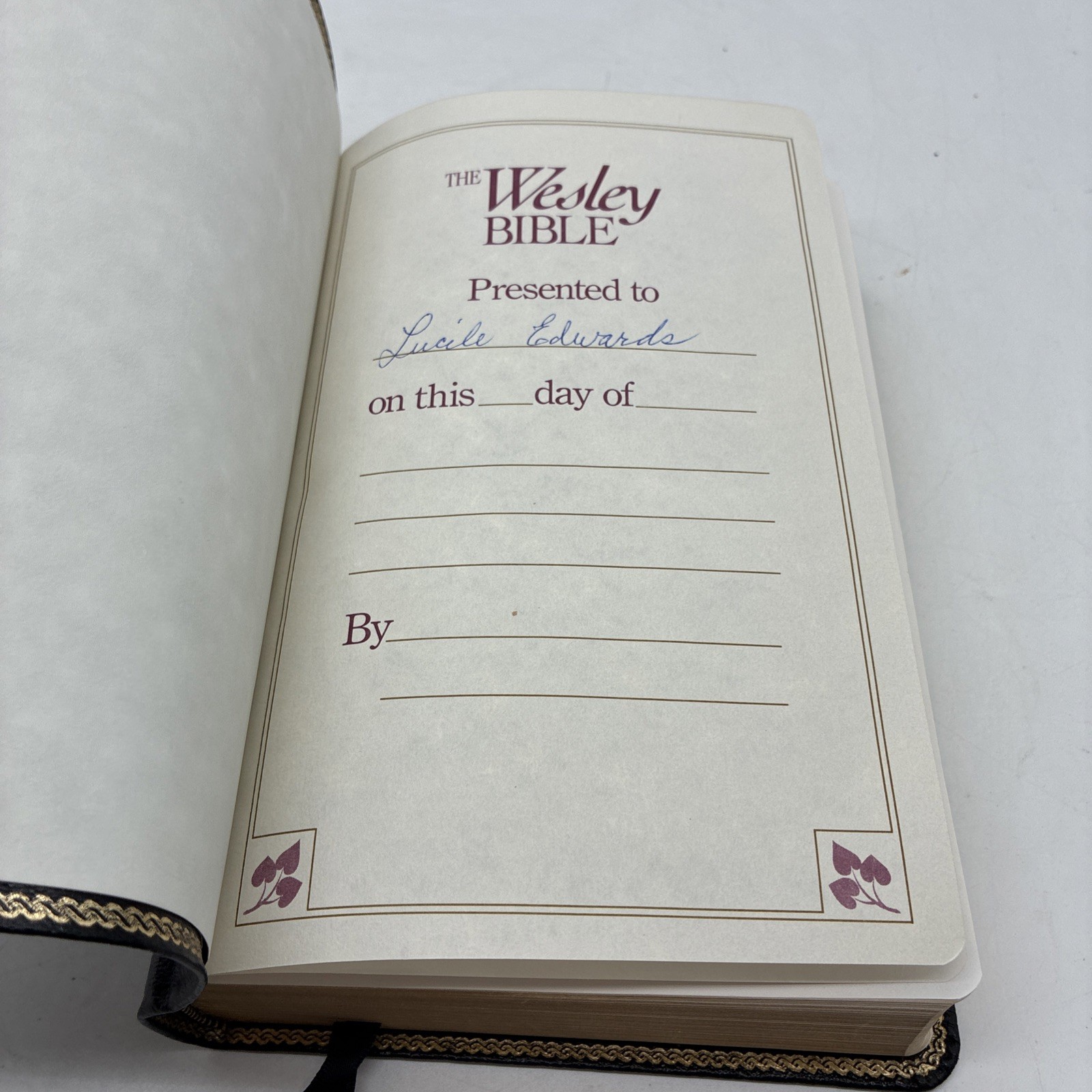 Rare! Nelson 1990 The Wesley Bible NKJV Personal Study Bible Genuine Leather 986