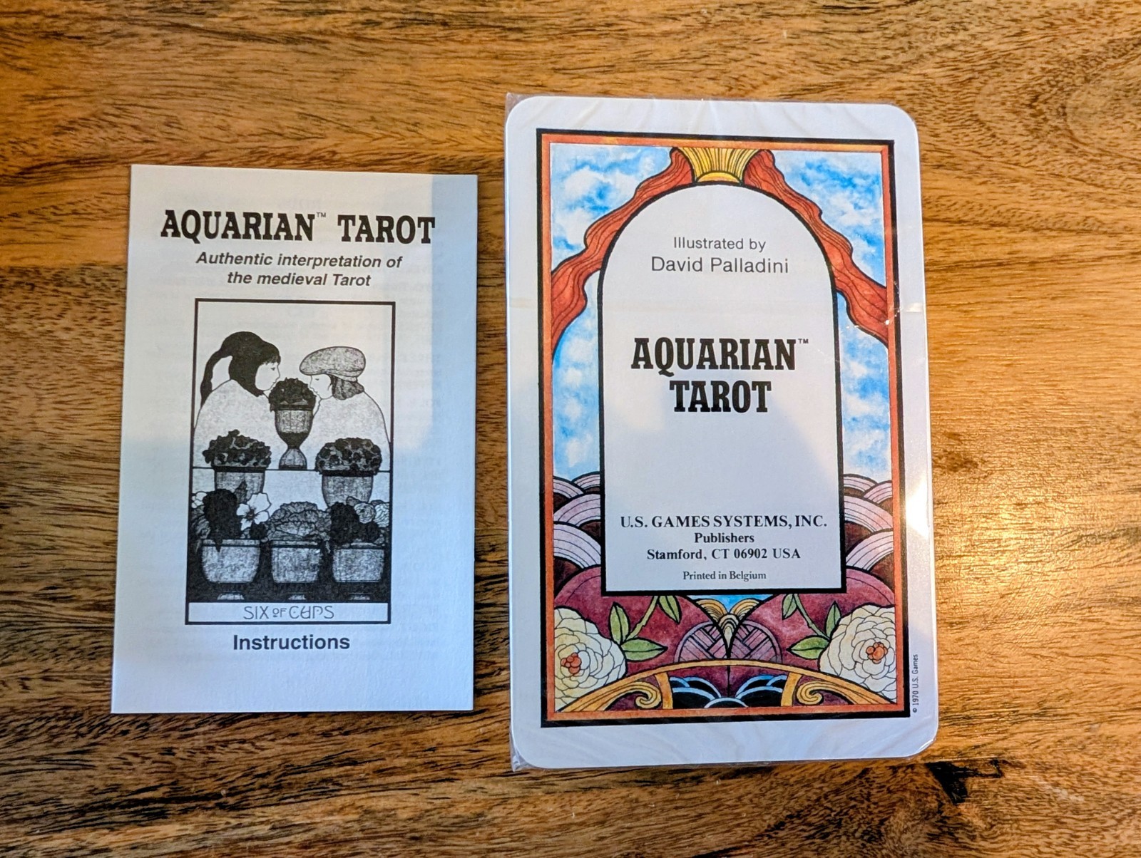 Aquarian Tarot Deck/Book Set by David Palladini + Psychic Tarot RARE OOP VTG
