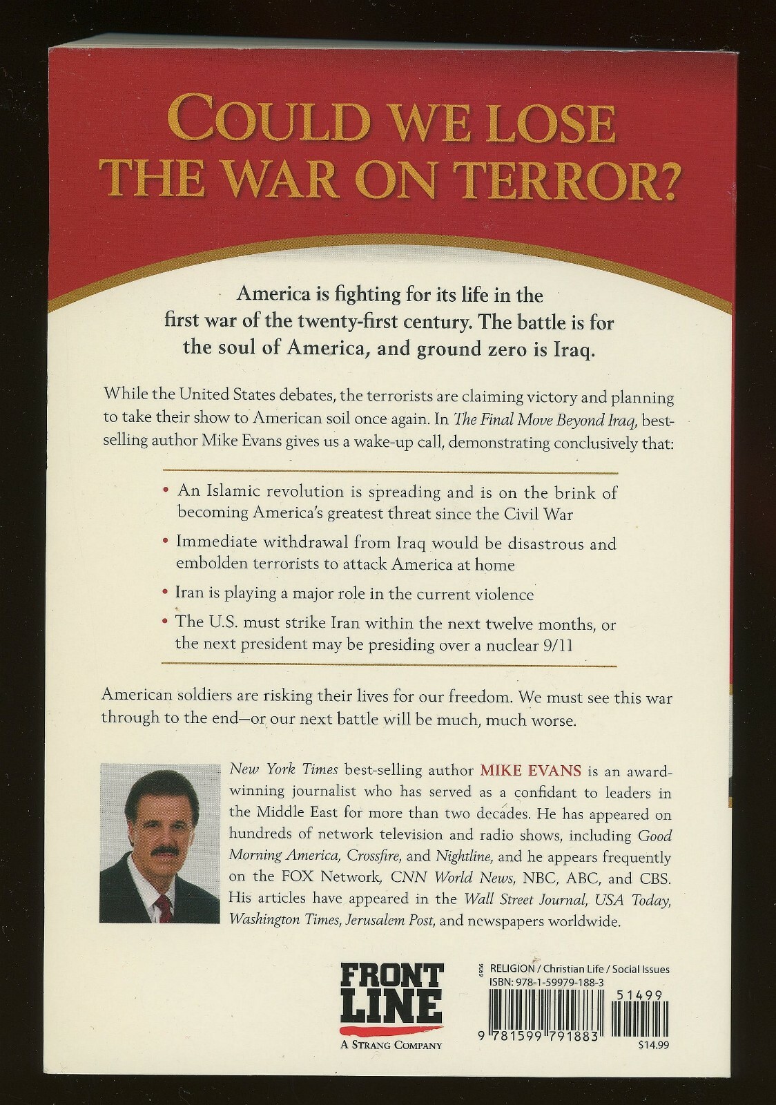 Final Move Beyond Iraq Mike Evans First Edition Signed Paperback 344 pages Index
