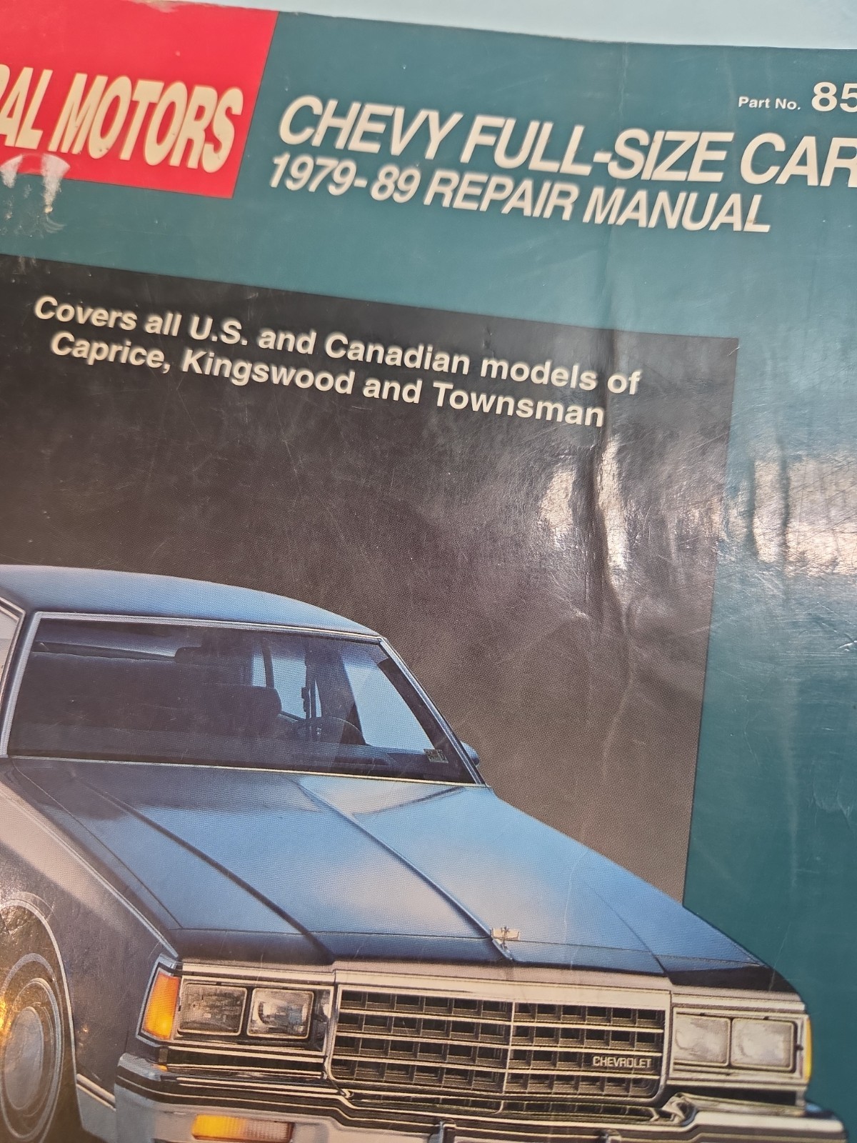 Chilton’s General Motors Chevy Full Size Cars 1979-89 Repair Manual 8531