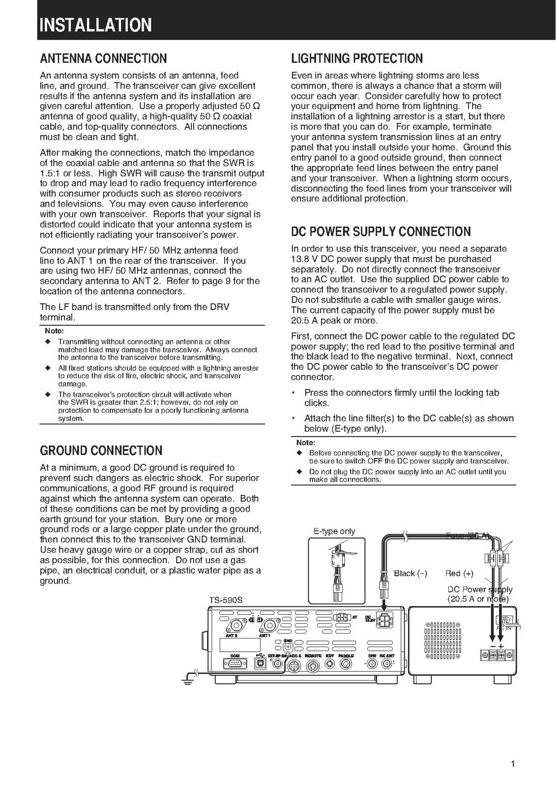KENWOOD TS-590S TRANSCEIVER INSTRUCTION MANAUL – STEEL WIRE BOUND – TOUGH COVERS