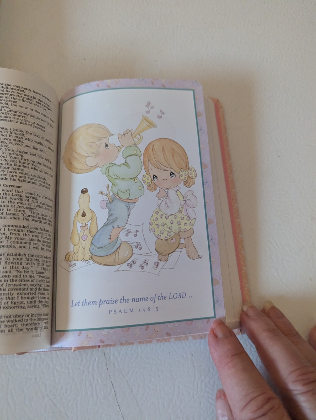 Precious Moments® Pink Small Hands Holy Bible NKJV Hardbound, Illustrated New