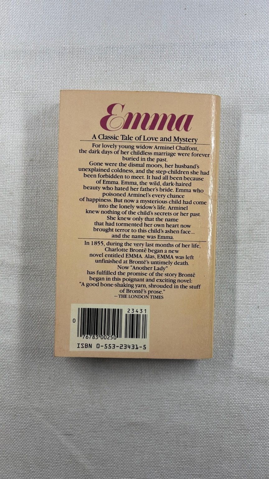 Emma Charlotte Brontë 1981 Bantam Edition Gothic Romance Classic Bantam Books