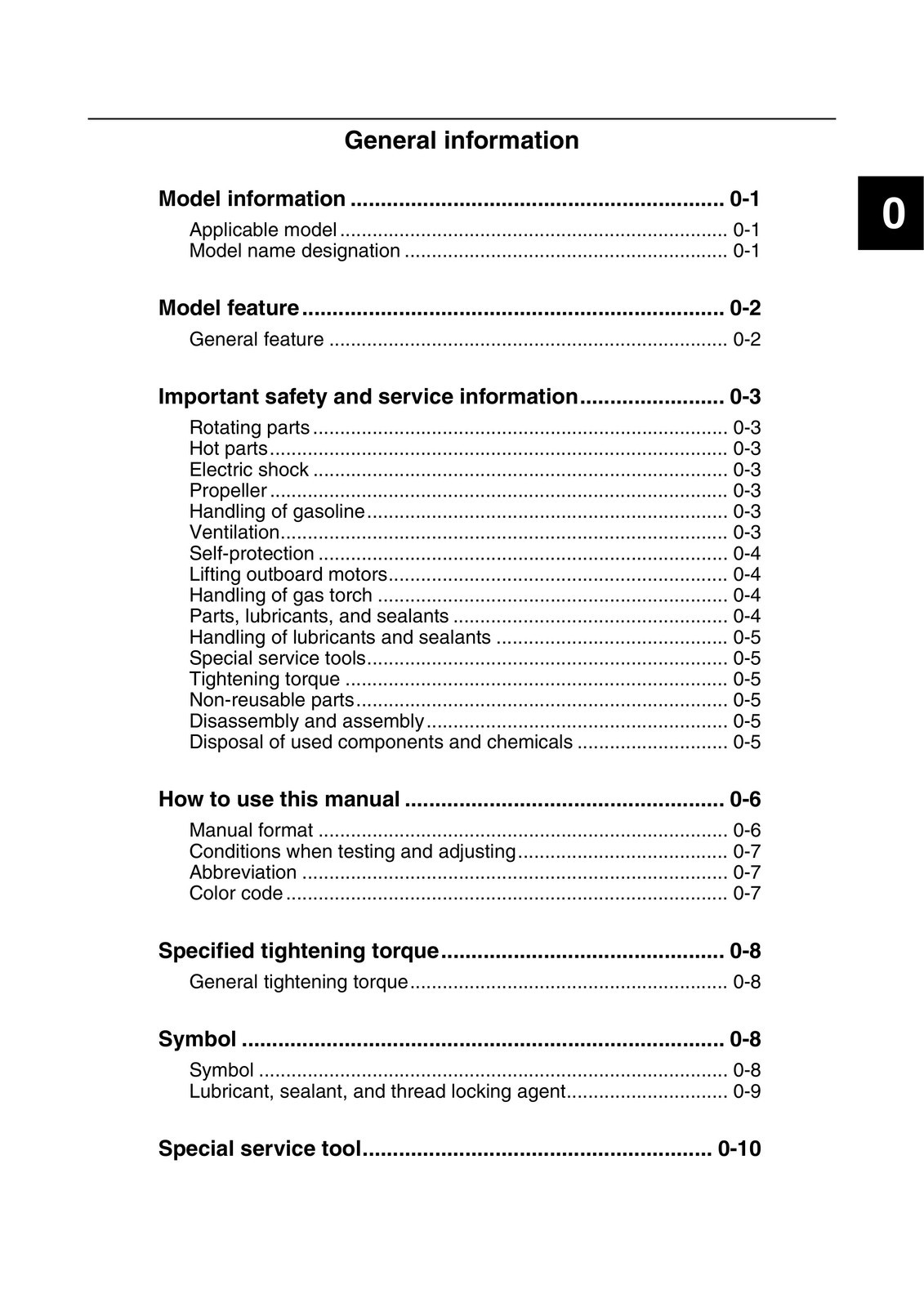 YAMAHA VF115A Outboard Service Manual – BIND – COVERING – XL FOLDOUT PAGES