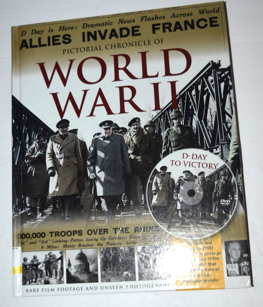 „PICTORIAL CHRONICLE of World War II,“ 124 Pages + DVD (c) 2018, Pre-0wned