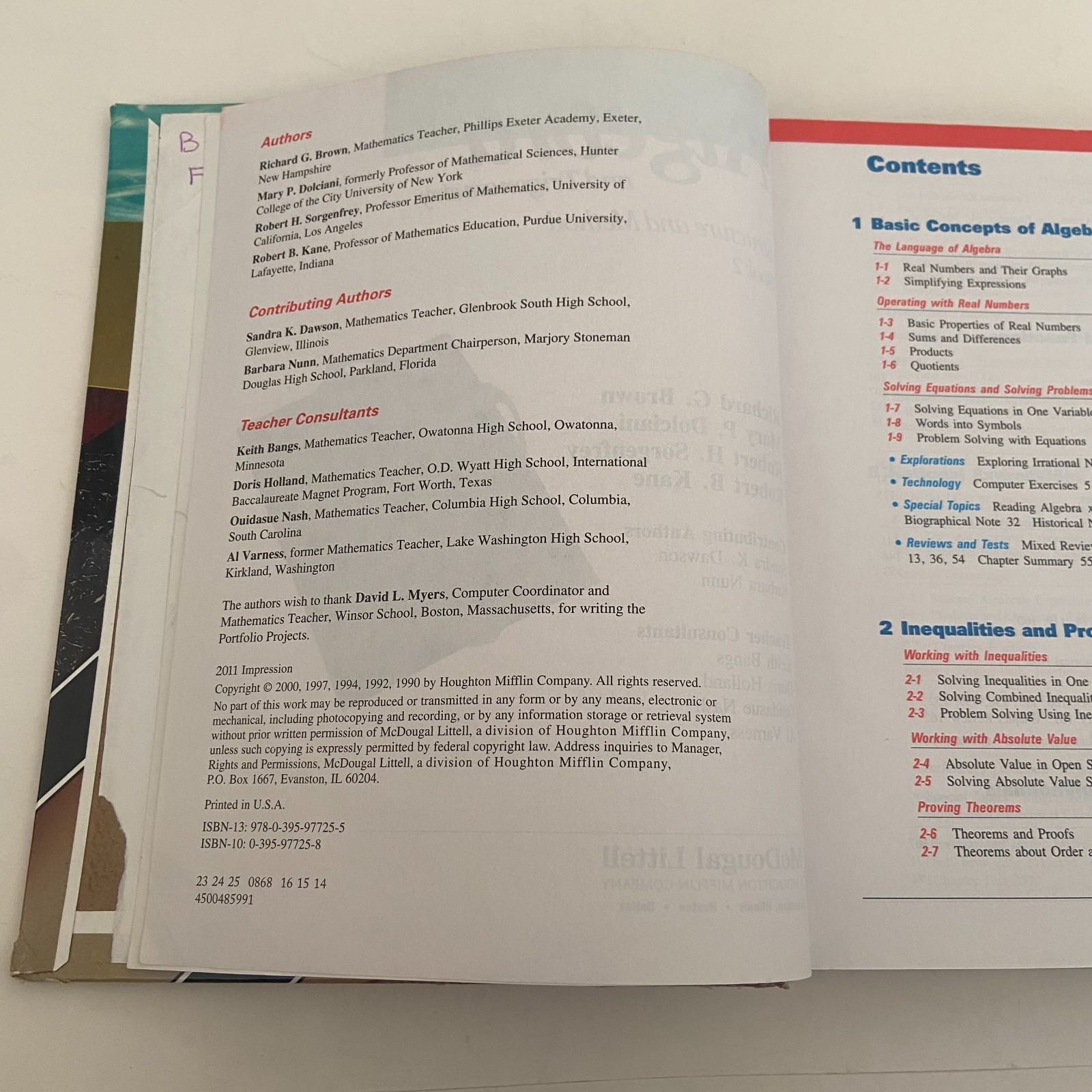 Algebra and Trigonometry: Structure and Method Book 2 Hardcover 2006