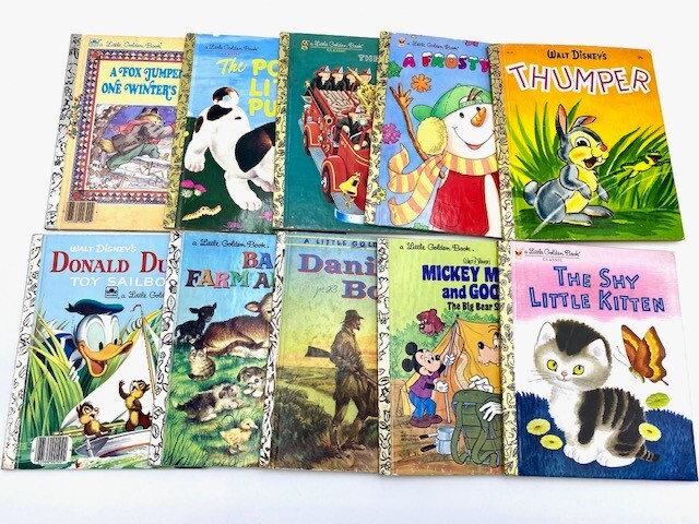 Little golden books 5 lot vintage collectable Disney Random Christmas kids