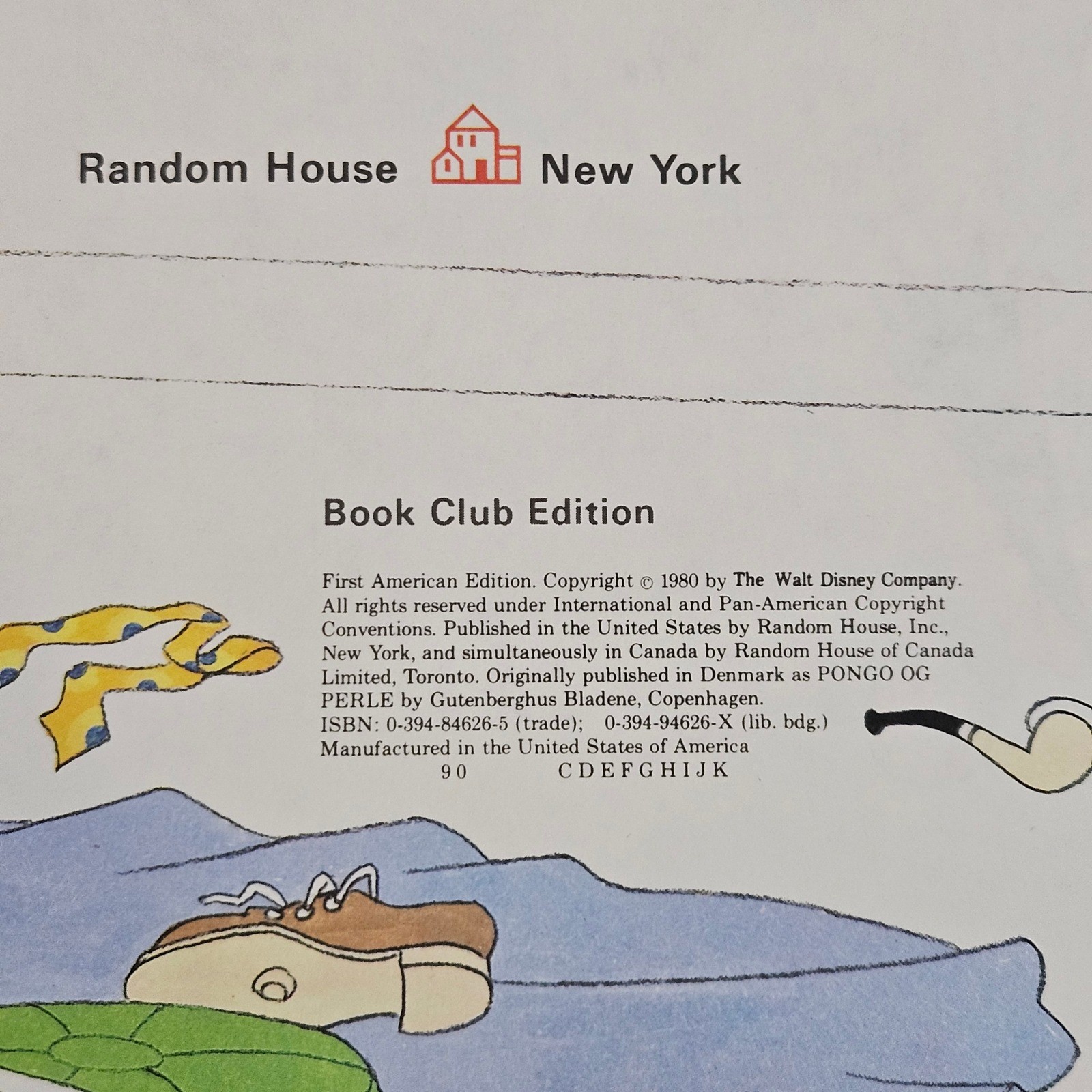 Walt Disney Pongo and Perdy Two Happy Dalmatians Book Club Edition