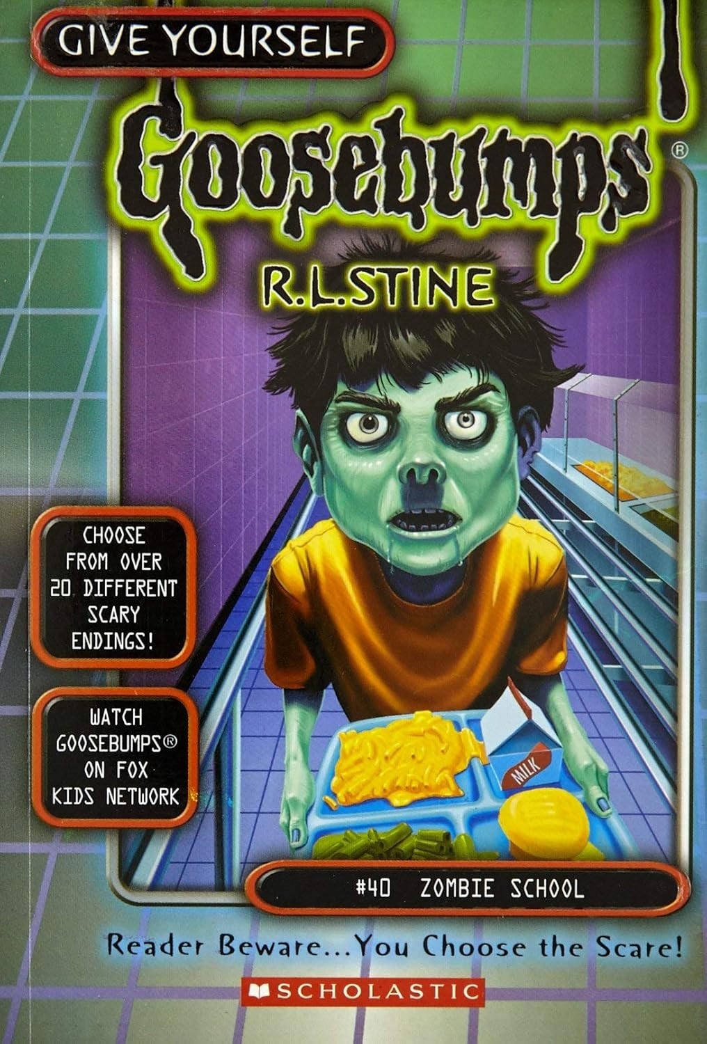 Give Yourself Goosebumps #40: Zombie School Paperback by R.L. Stine (Author