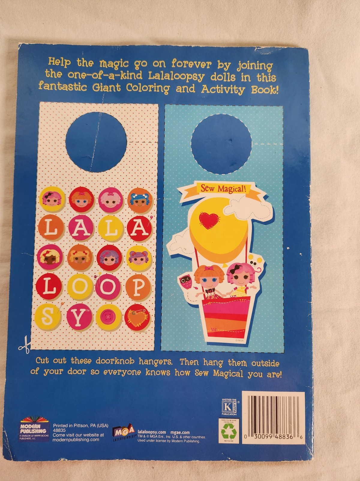 Lalaloopsy Coloring & Activity Book 2011 You Bet Your Button! 1 Page Colored On