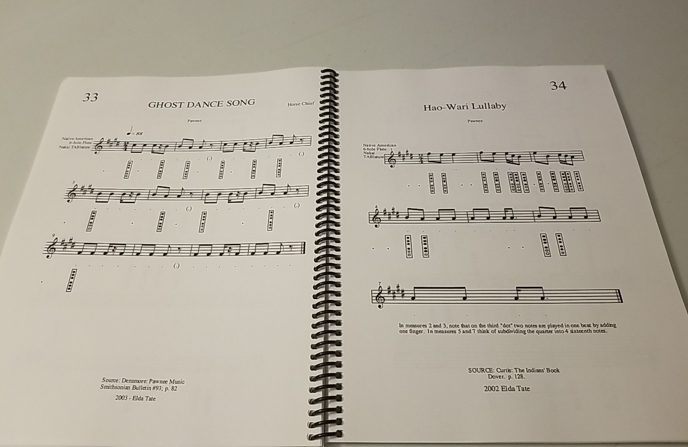 Native American Flute Song (Anishnaabe bbigon ngamwin) Spiral Paperback Music