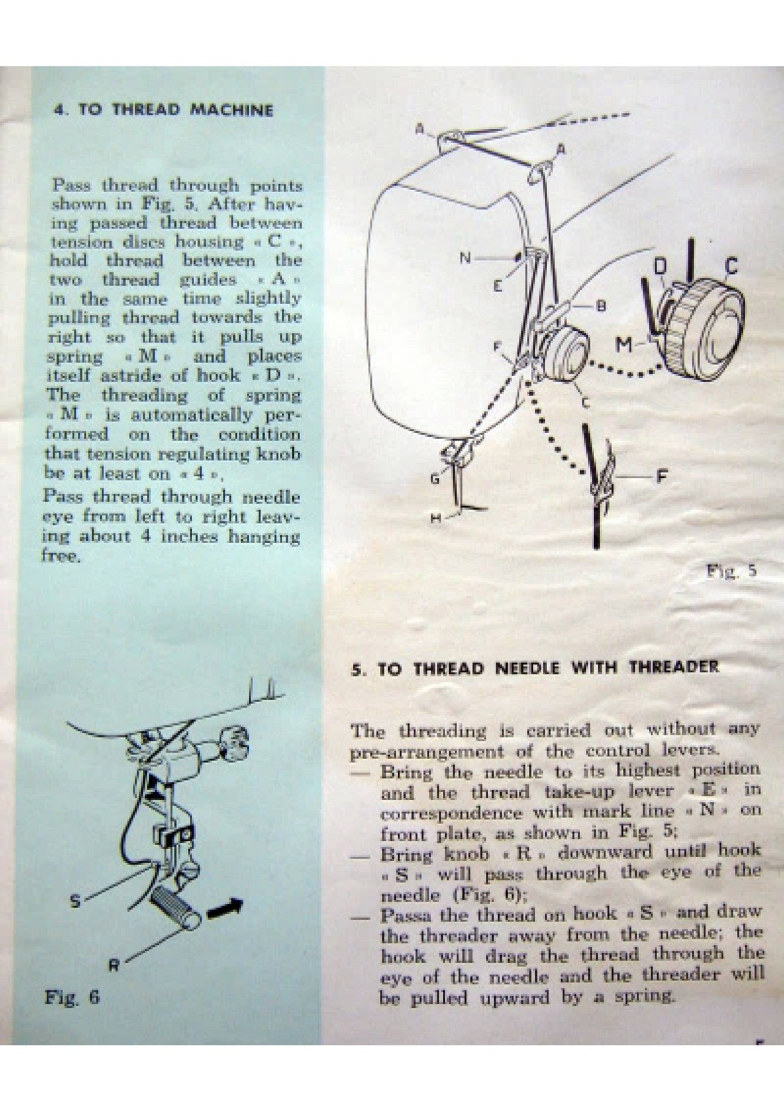 NECCHI Lycia 524 522 Sewing Machine Instruction Manual – WIRE BOUND – COVERS
