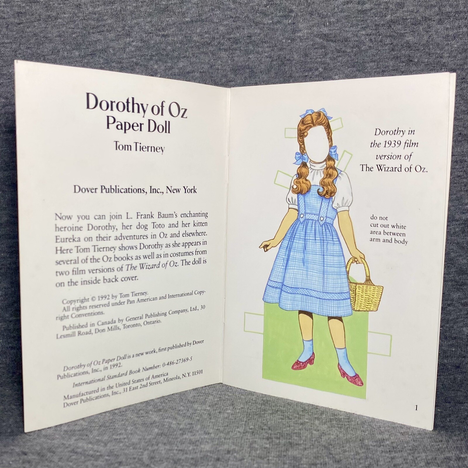 *4* Vtg Dover Books- Wizard Of Oz Paper Doll, Stained Glass, Tattoos, Stencils +