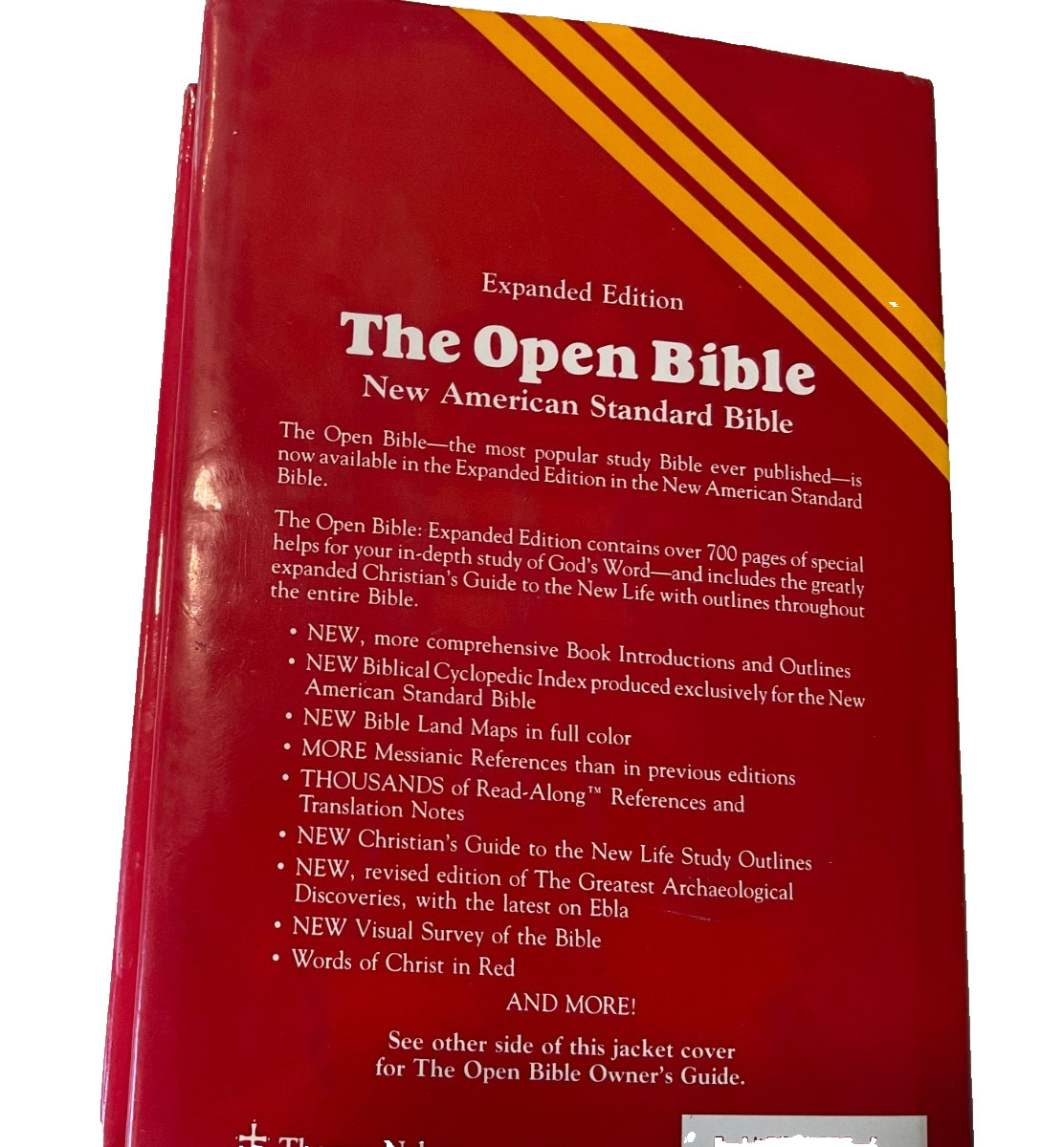 Bible NASB Open Bible 1985 Expanded Edition Red Letter Burgundy Hardcover