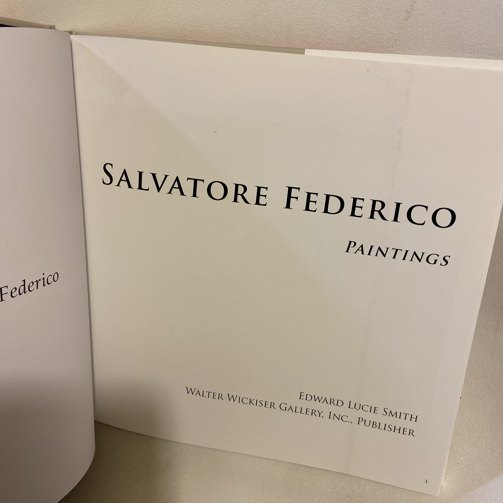 Salvatore Federico. Paintings. 2019. 130 Pg 10×10.5 Art Book