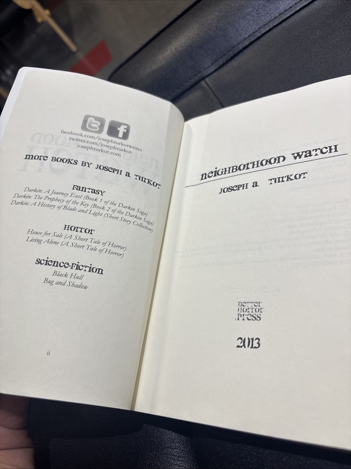 Neighborhood Watch by Joseph Turkot (1st Printing, 2013)