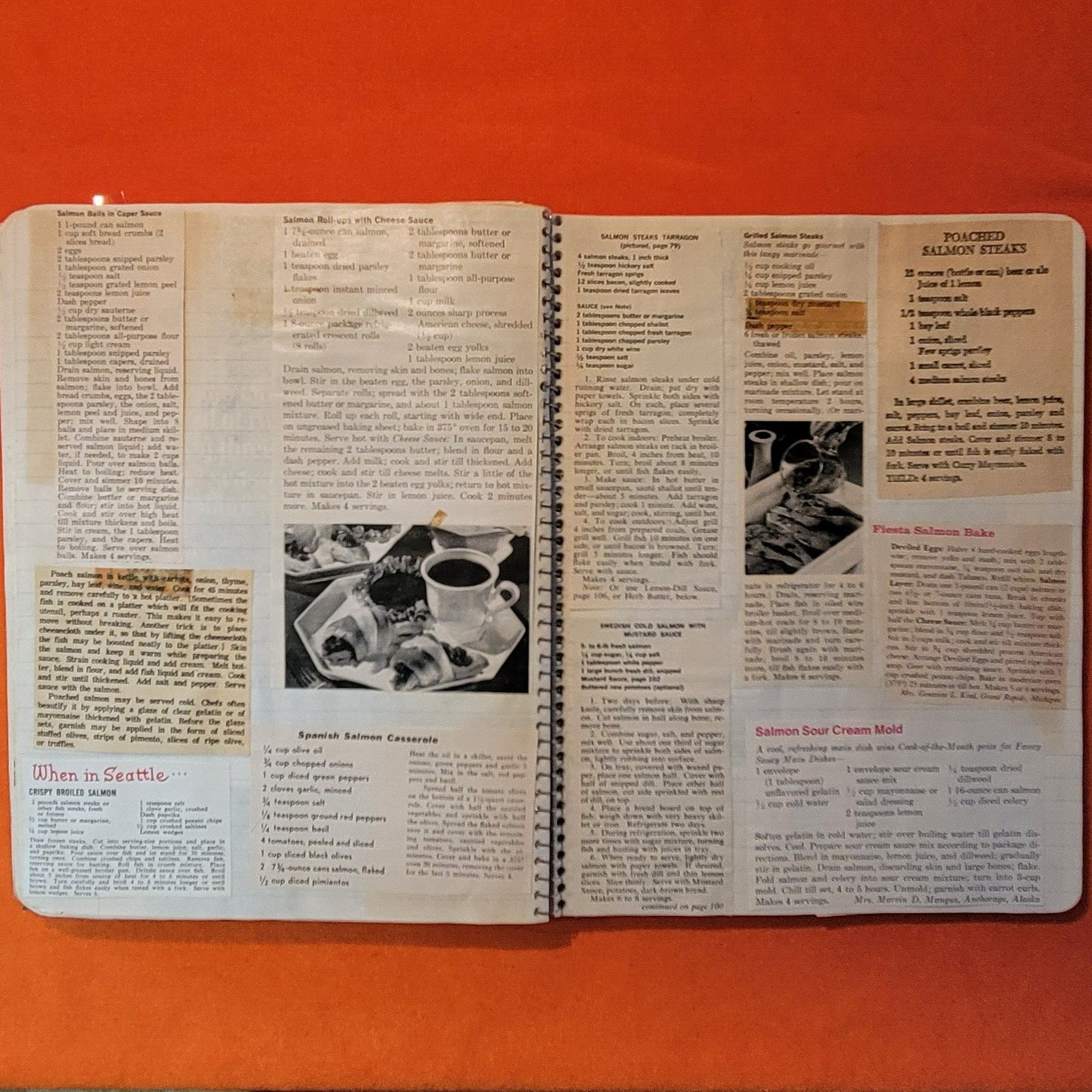 VTG My Recipes CookBook with Handwritten Recipes and Clippings approx 112 pages