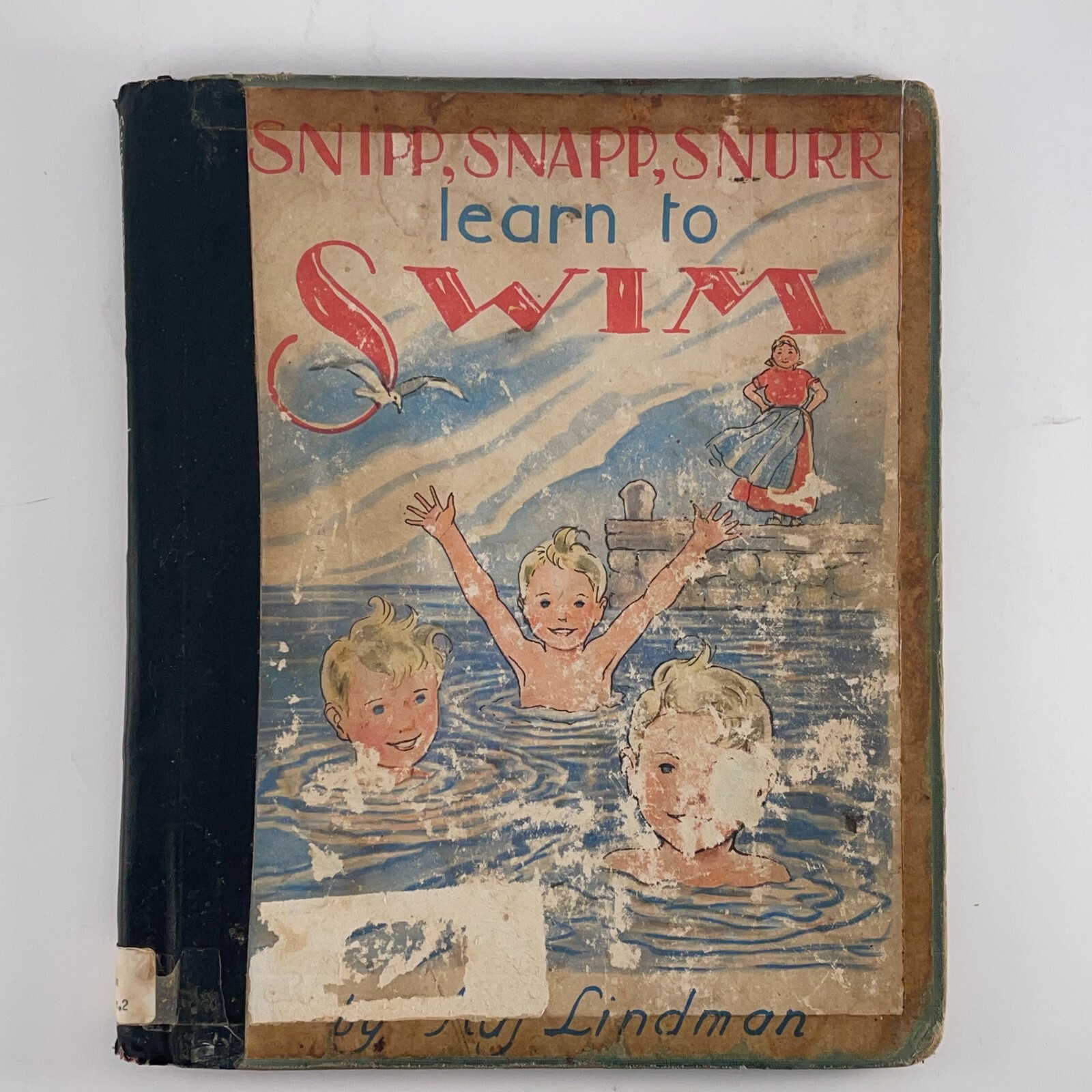 Snipp Snapp Snurr Learn to Swim Maj Lindman 1961 Hardcover Ex-Library