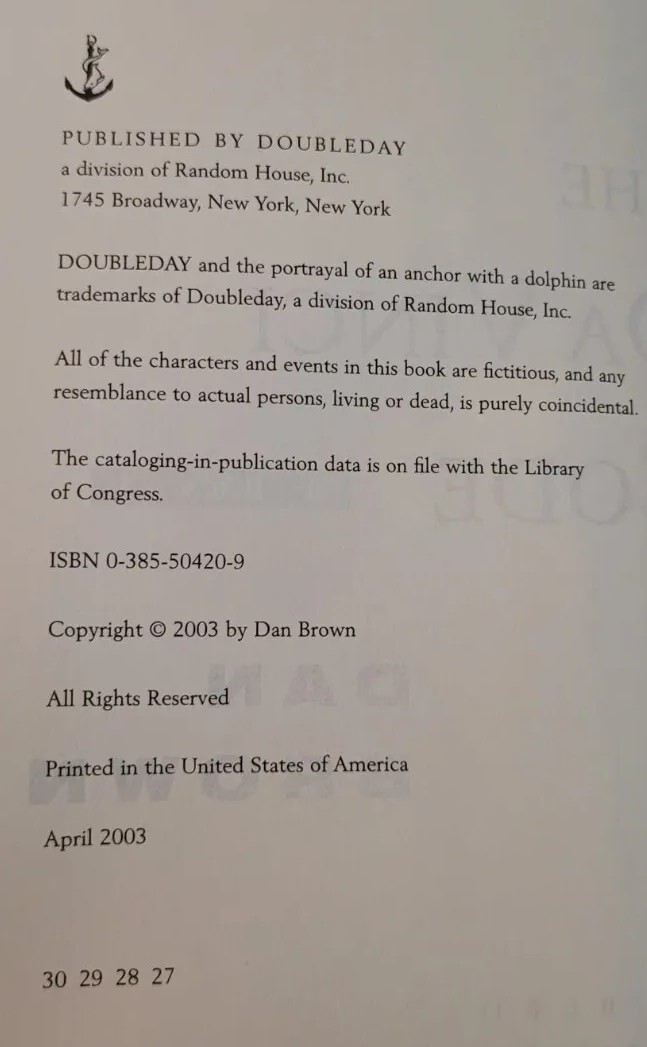 Robert Langdon Ser.: The Da Vinci Code by Dan Brown (2003, Hardcover)
