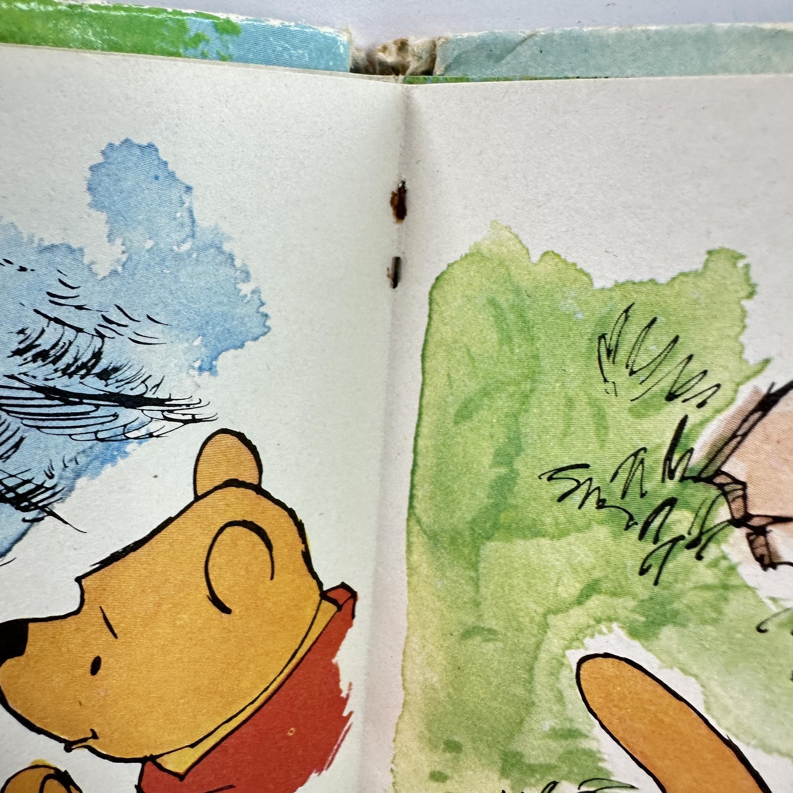 Vintage Whitman Big Tell-a-Tale Winnie-the-Pooh A A Milne 1965 HC Book Disney