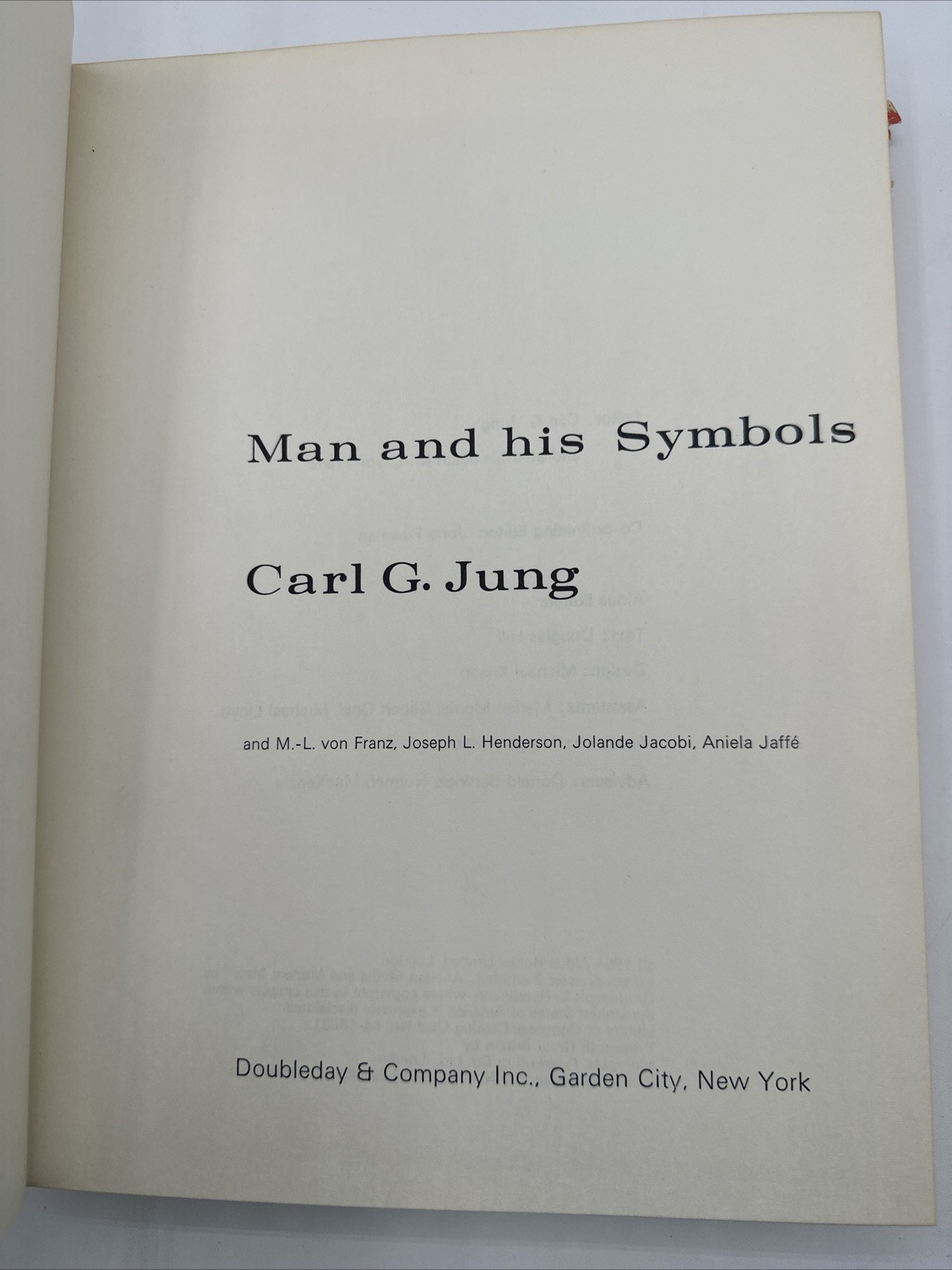 Man And His Symbols Carl G Jung Hardcover 1964 Review Copy Foldout Included HC D