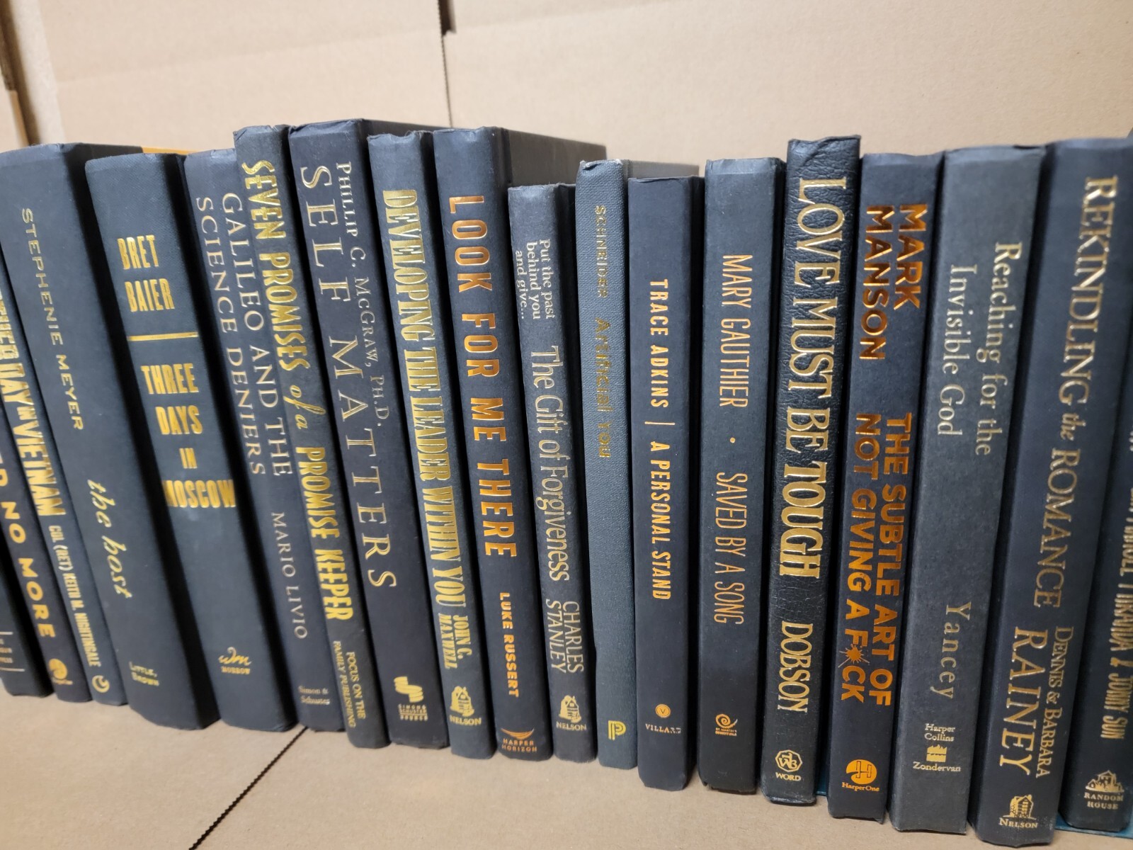 Lot of 10 Hardcover BLACK Book for Decorating Design Staging GOLD/COPPER Letters