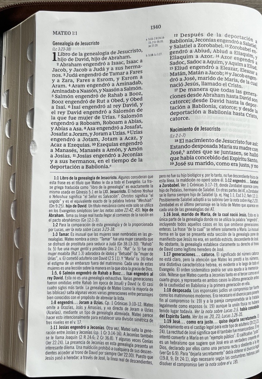 Biblia de Estudio MacArthur,RVR 1960 Letra Grande,Leathersoft, Café, con índice