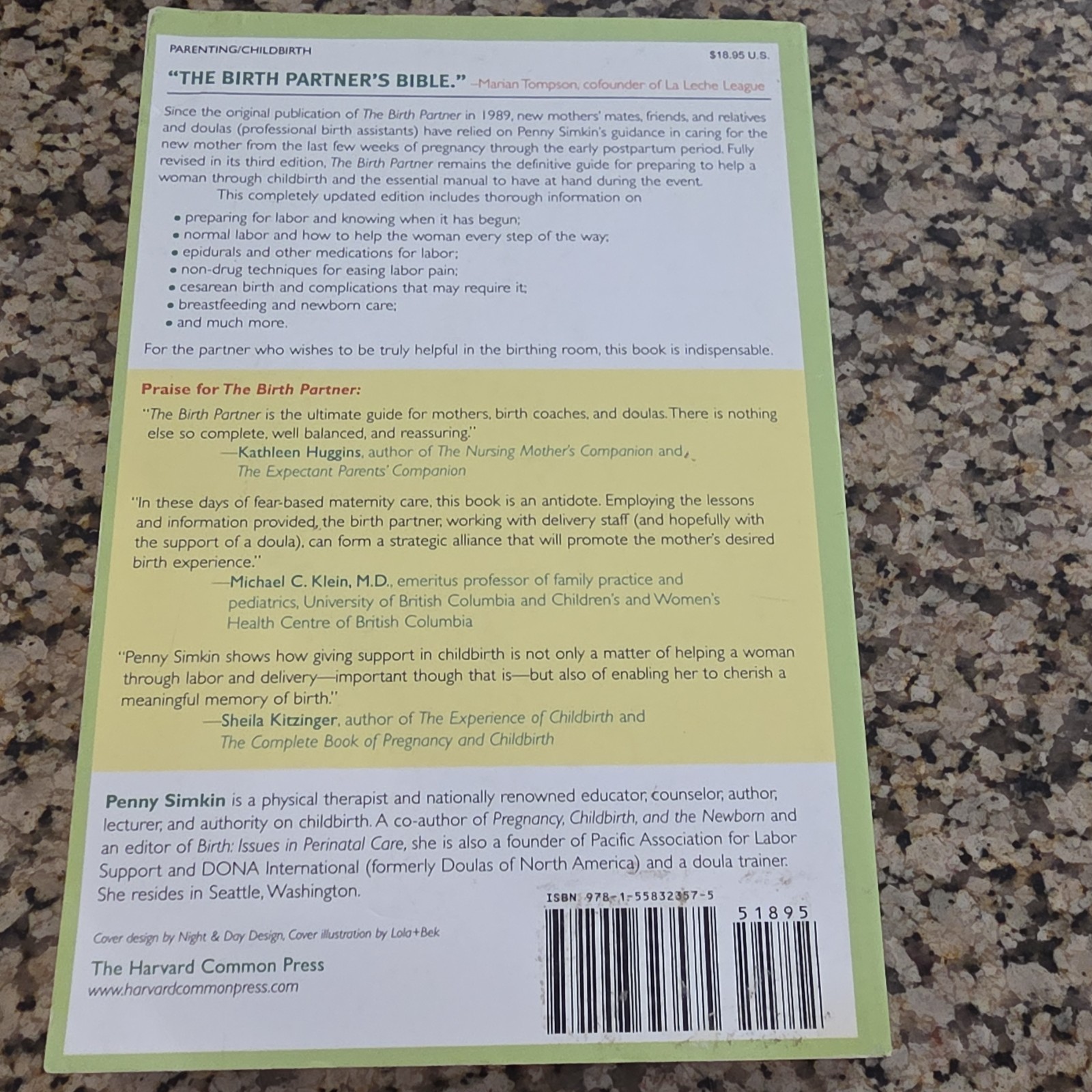 Penny Simkin The Birth Partner Third Edition (1989, Paperback, Harvard Common)