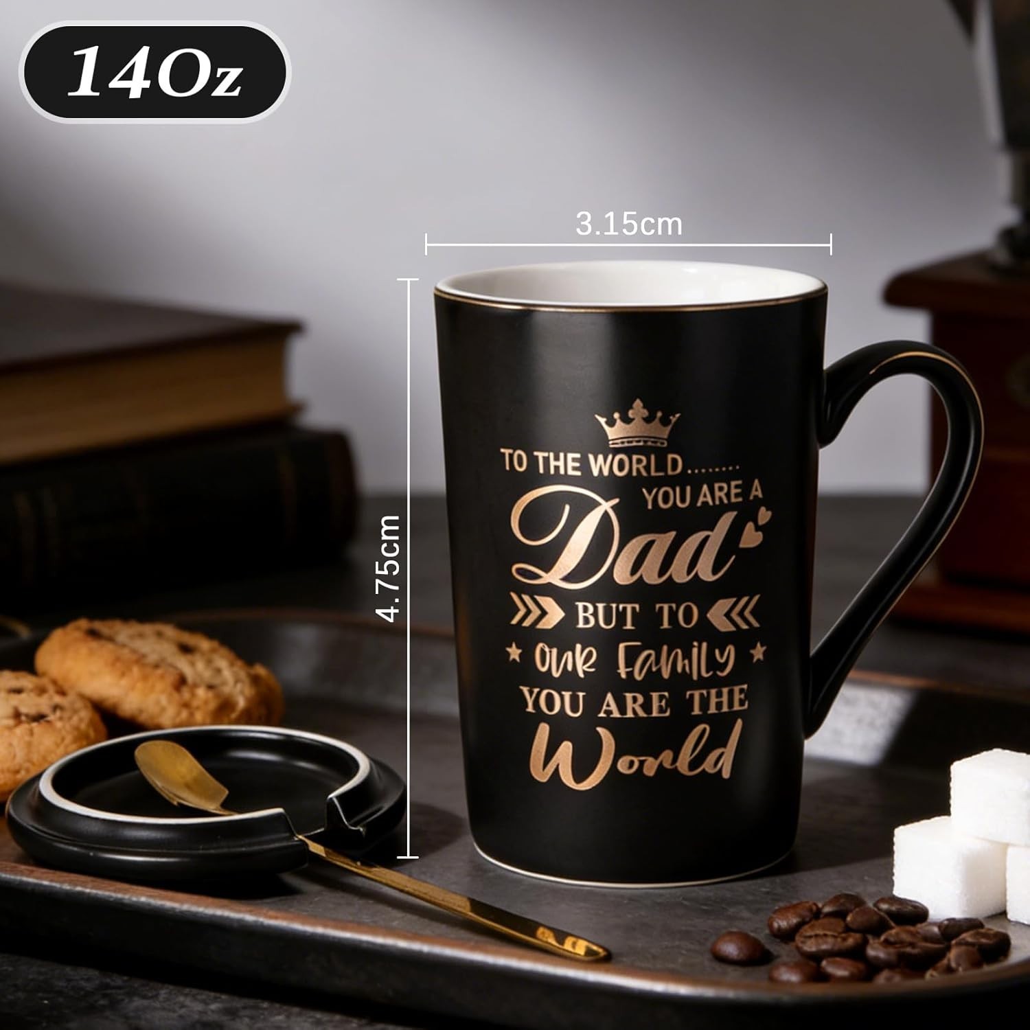 Memorable 14oz Coffee Mug for Dad – Thoughtful Father’s Day Present in Gift Box