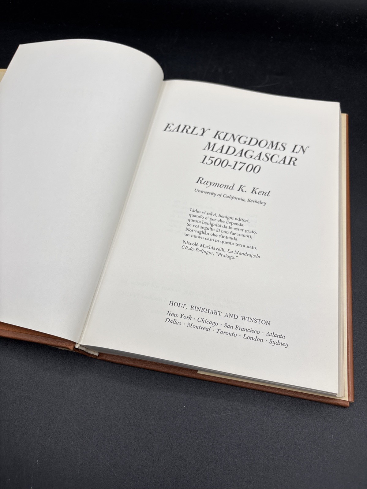 1970 Early Kingdoms in Madagascar 1500-1700 Kent History Cultural LIKE NEW