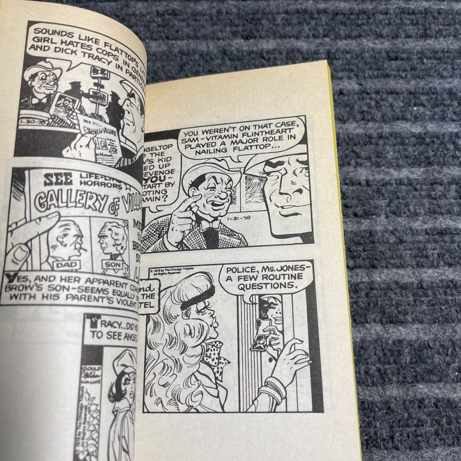 Vintage Dick Tracy Meets Angeltop #1 Paperback Comic Book 1979 Fletcher Collins