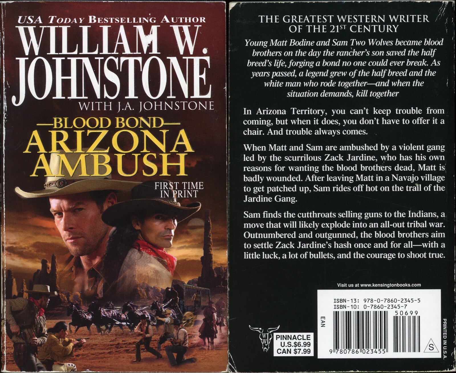 Blood Bond Western Action Adventure Lot of 2 Paperback by William W Johnstone