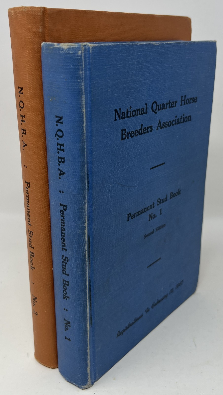 EQUESTRIAN / HORSES: N.Q.H.B.A. Permanent Stud Book: No. 1 & 2 – 1947/1948 HCs