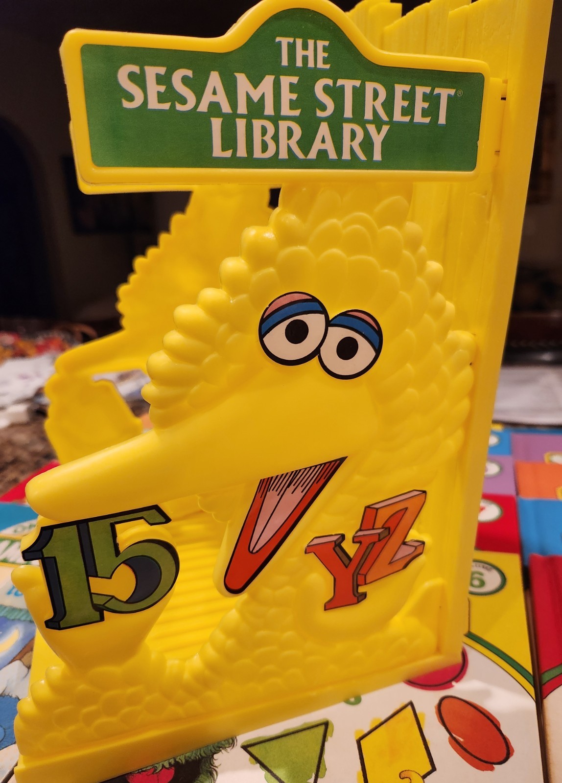 1989 On My Way w/ Sesame Street Library Complete 15 Volume Set, Big Bird Stand