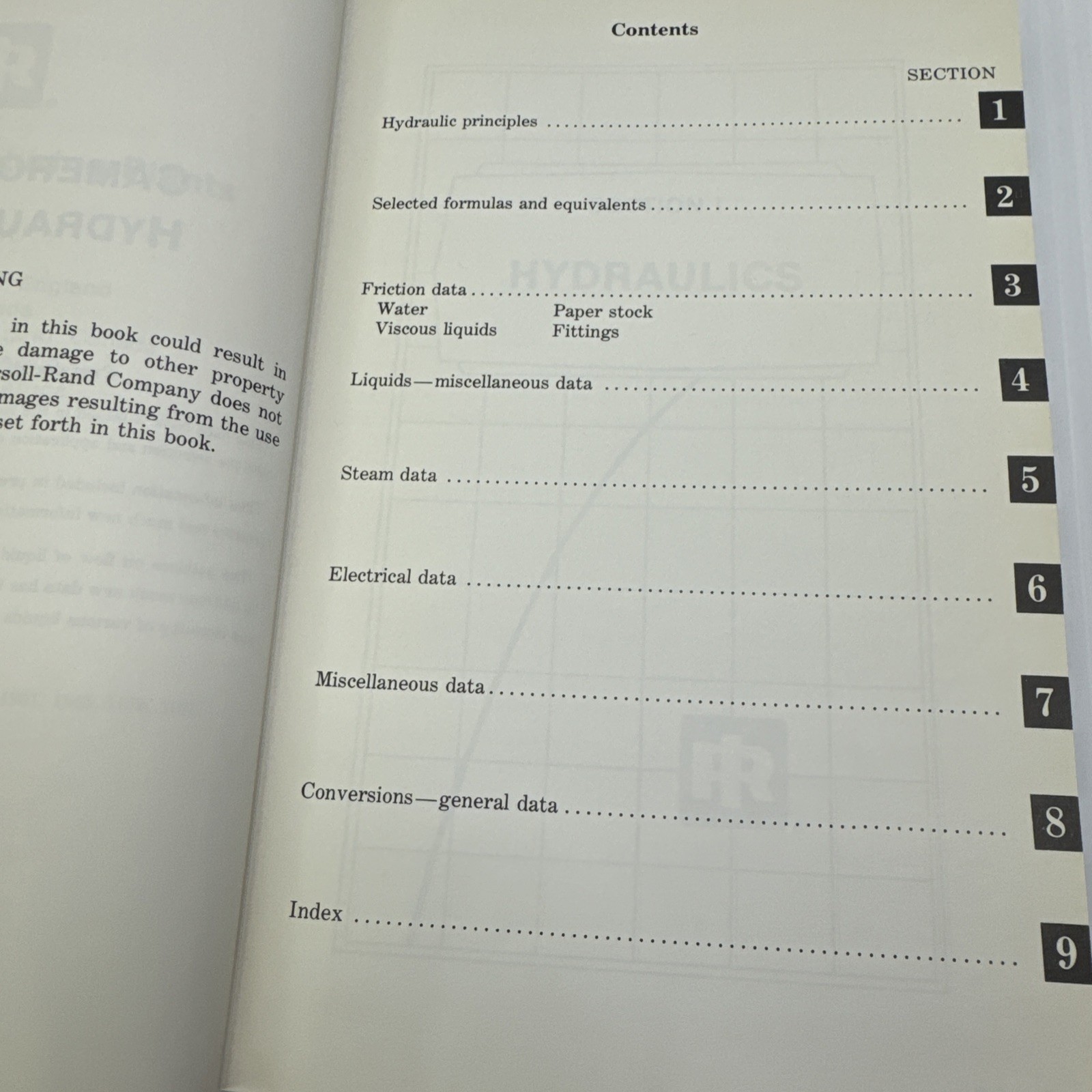 Cameron Hydraulic Data Reference Hydraulics and Steam 15th Editio 1977 Softcover