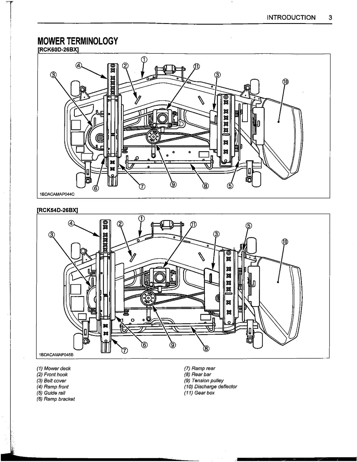 KUBOTA RCK60D-26BX Drive-Over Deck Manual STEEL BINDING – PROTECTIVE COVERING