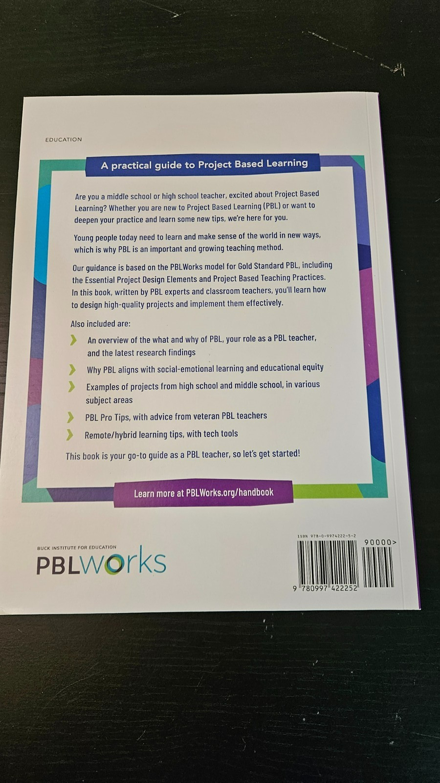 Project Based Learning Handbook For Middle & High School by PBL Works BRAND NEW