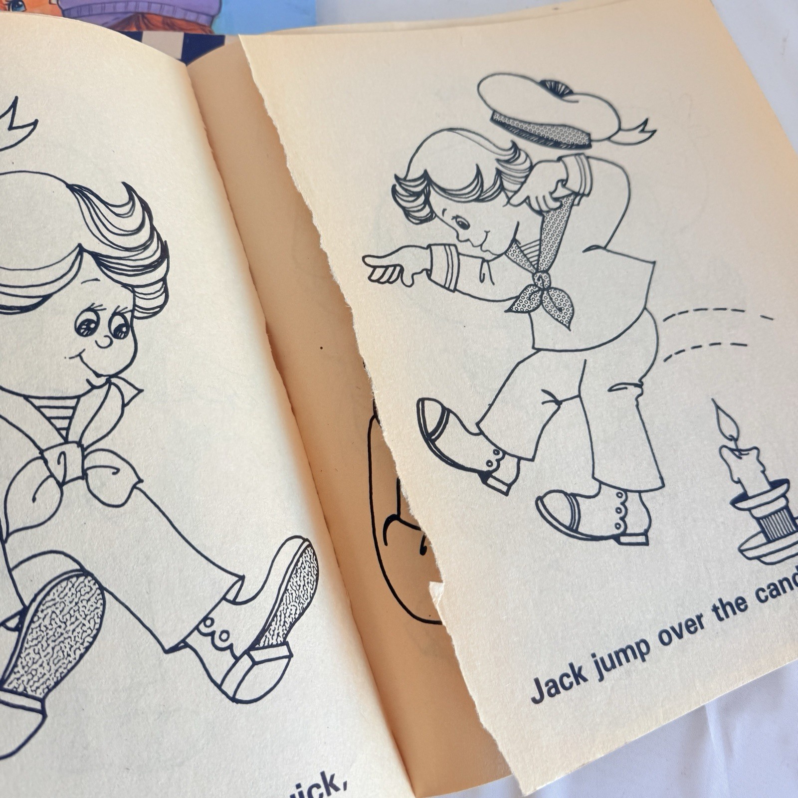 Mother Goose Nursery Rhymes Vintage 1980s Coloring Book Lot Of 3