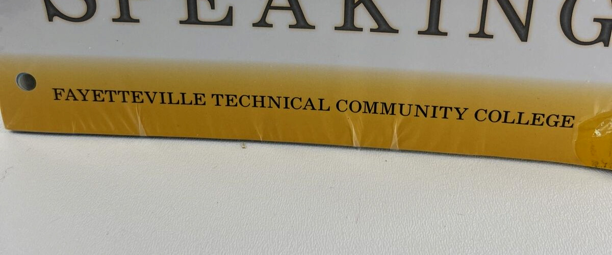 New Loose Leaf Book „Public Speaking“ Fayetteville Technical Community College