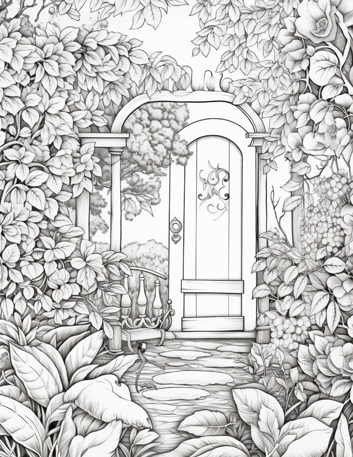 Secret Garden Coloring Book for Adults & Kids ,