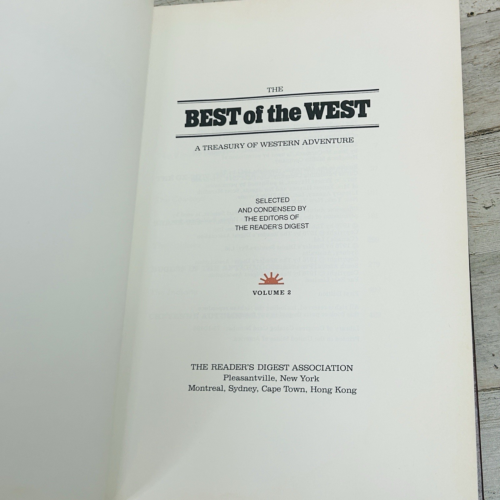 Reader’s Digest Best of the West 2 Volume Set A Treasury of Western Adventure