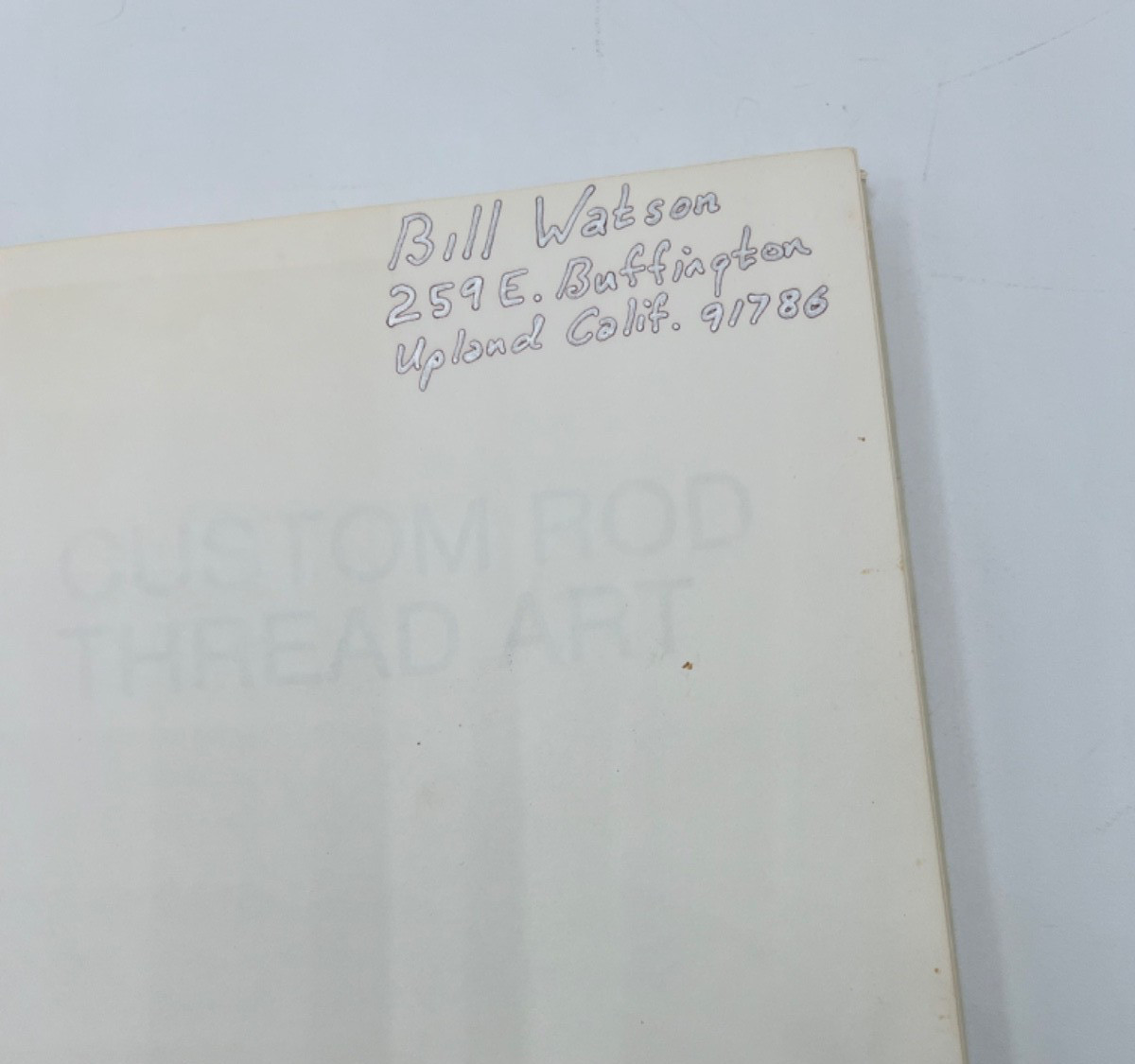 CUSTOM ROD THREAD ART Dale P Clemens 1982 HC