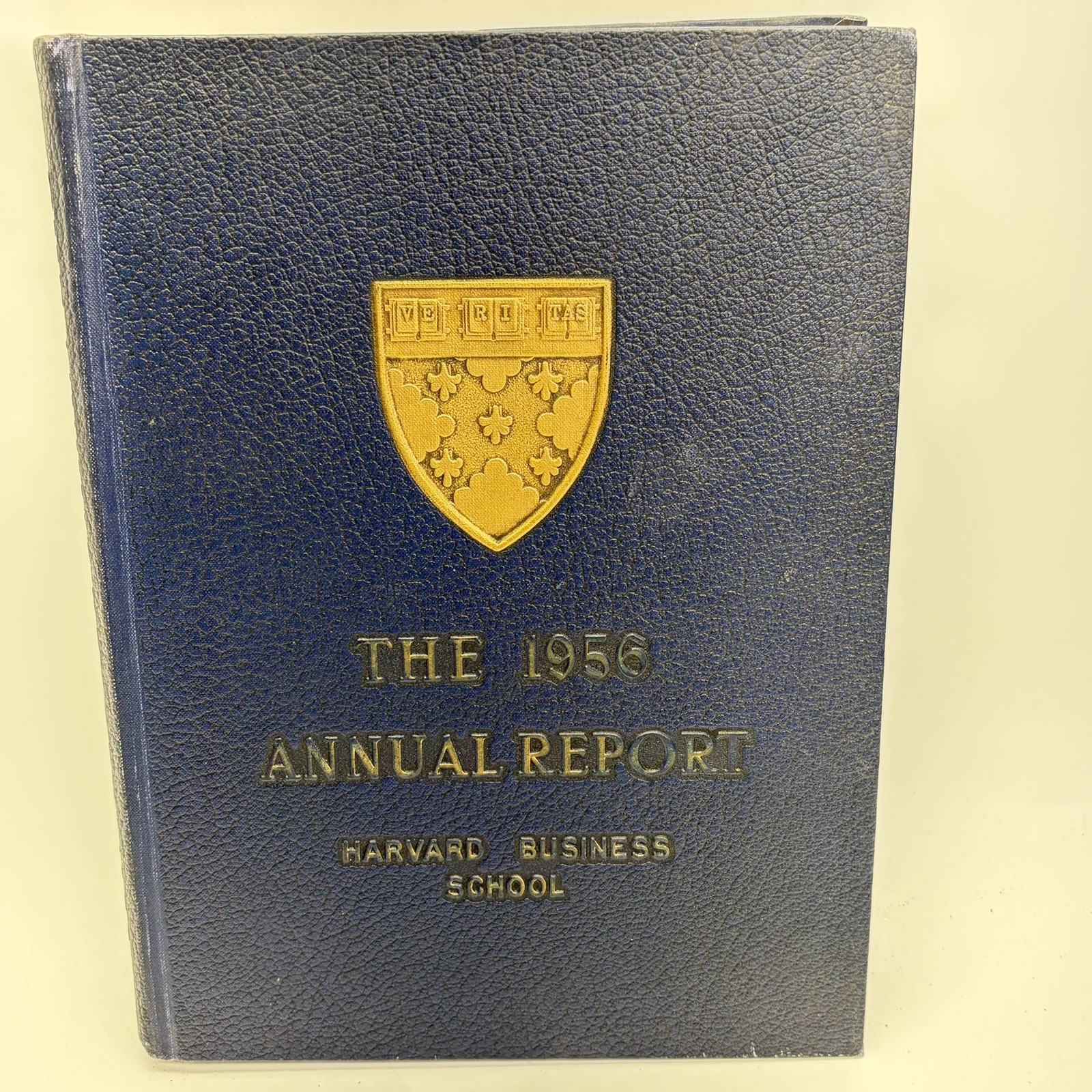 1956 Harvard Business School Annual Report Yearbook Vintage HBS Blue Hardcover