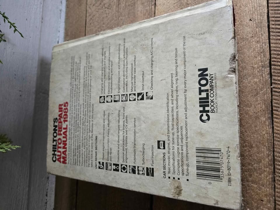 Chilton’s Auto Repair Manual 1978 1985 Domestic Canadian Cars Hardcover Hardback