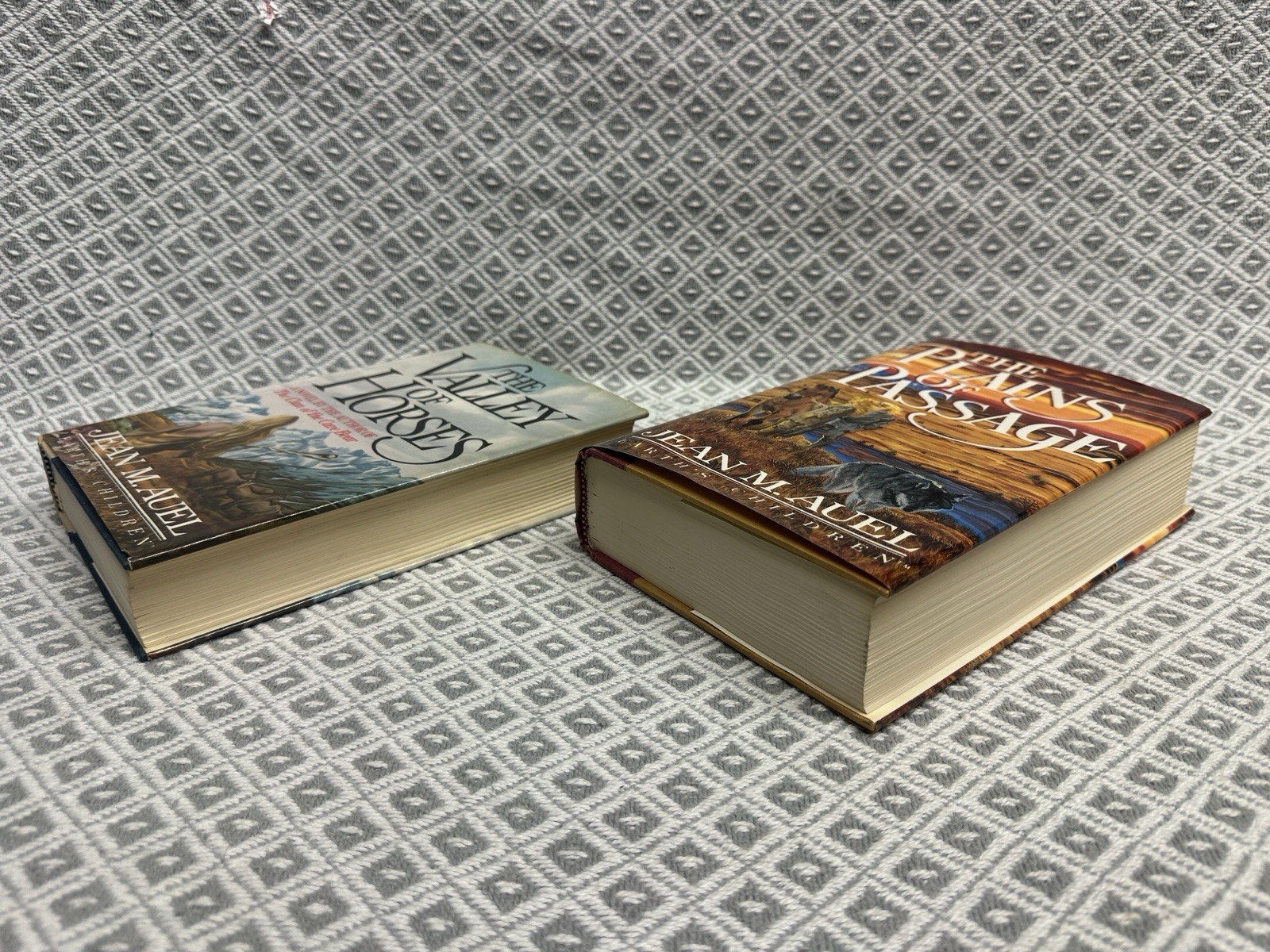 Jean M. Auel, Earth’s Children Novels, Lot of 2, HC, 1st Ed.