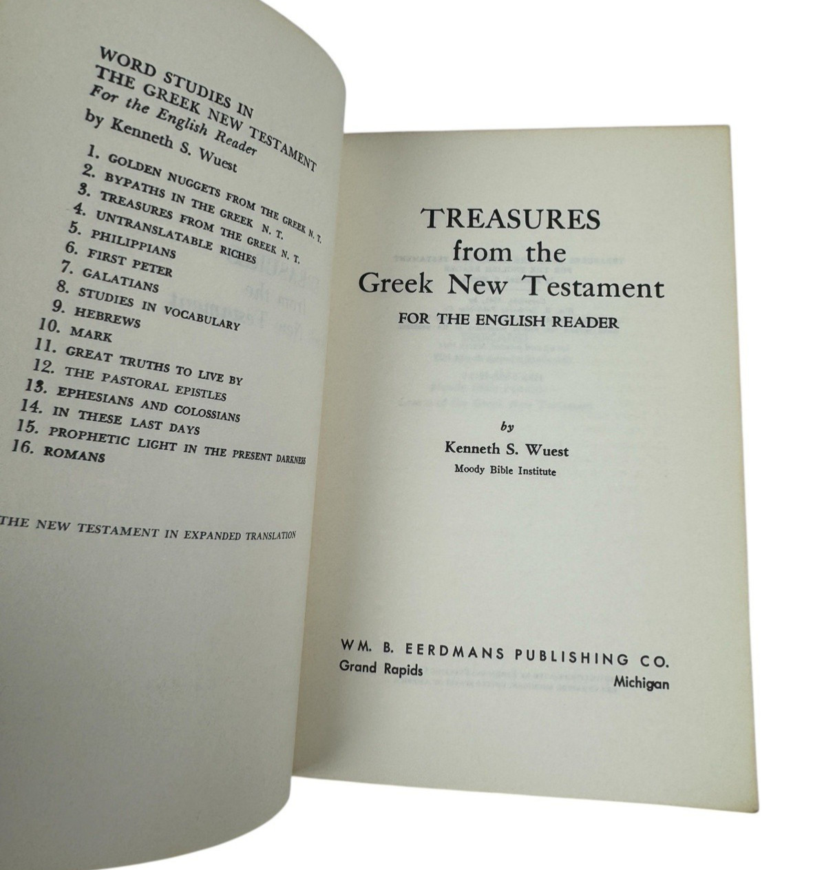 Wuest’s Word Studies Greek New Testament For English Readers Lot Of 7
