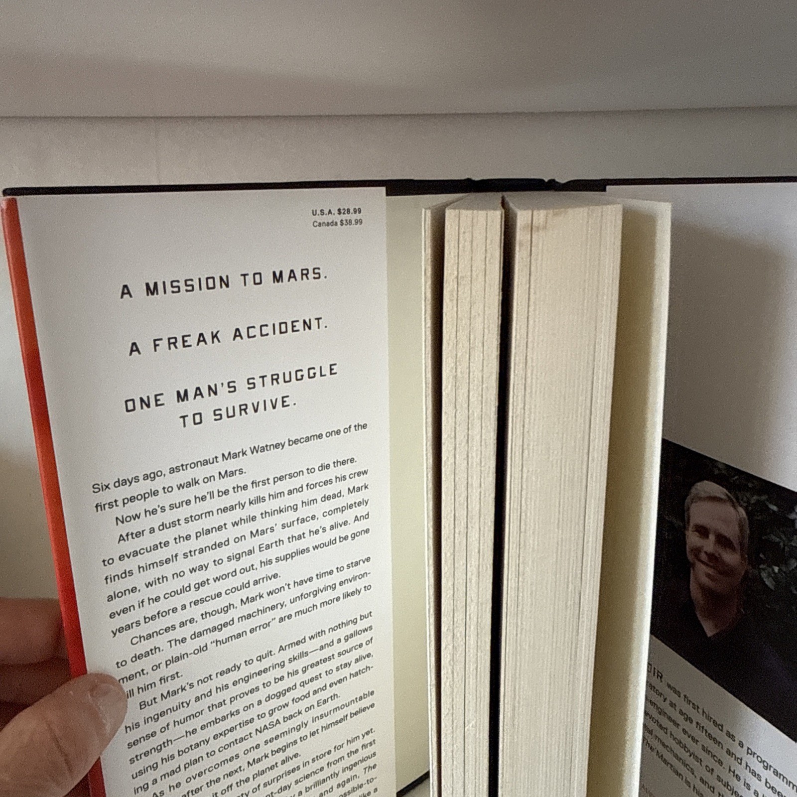 The Martian by Andy Weir (2014, Hardcover) First Edition/Late Print, VG, HCDJ